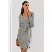 LAUREN Ralph Lauren Robe de cocktail 'Metallic Knit Surplice' pour Femmes