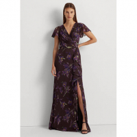 LAUREN Ralph Lauren Robe de soirée 'Floral Belted Georgette Flutter Sleeve' pour Femmes