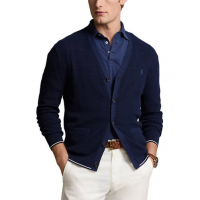 Polo Ralph Lauren Cardigan 'Textured Cotton Linen V-Neck' pour Hommes