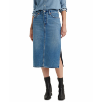 Levi's Jupe Midi 'Side-Slit Denim' pour Femmes