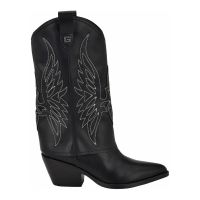 Guess Women's 'Raegan Fold Over Silhouette Block Heel Western' Cowboy Boots