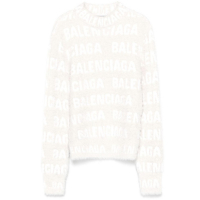 Balenciaga Women's 'Logo-Knit Fuzzy' Sweater