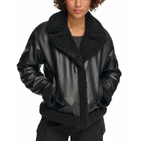 Levi's Women's 'Faux-Fur-Trimmed Faux-Leather Moto' Jacket