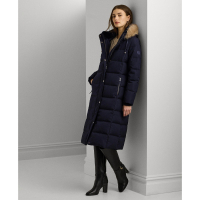 LAUREN Ralph Lauren Women's 'Maxi Faux-Fur-Trimmed Hooded' Puffer Coat