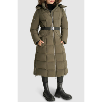 DKNY Women's 'Belted Hooded Maxi' Puffer Jacket