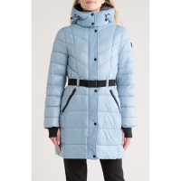 Michael Kors Women's 'Hooded Belted Long' Puffer Jacket