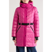 Michael Kors Women's 'Hooded Belted Long' Puffer Jacket