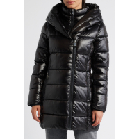 DKNY Women's 'Asymmetric Bib Packable Quilted' Coat