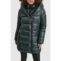 DKNY Women's 'Asymmetric Bib Packable Quilted' Coat