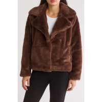 Sam Edelman Women's 'Faux Fur Notch Collar' Jacket