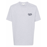 Maison Kitsuné 'Handwriting Logo-Embroidered' T-Shirt für Herren