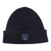 Maison Kitsuné 'Bold Fox Head Ribbed' Mütze für Herren