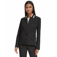 Karl Lagerfeld Paris Blazer 'Reverse Lapel One Button' pour Femmes