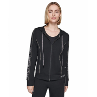 Karl Lagerfeld Paris 'Embellished Logo Zip Up, Regular & Petite' Jacke für Damen