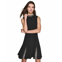 Karl Lagerfeld Paris 'Rhinestone-Trim Pleated' Mini Kleid für Damen