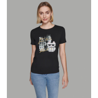 Karl Lagerfeld Paris 'Choupette In Paris' T-Shirt für Damen