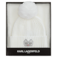 Karl Lagerfeld Paris 'Disco Kitty' Mütze & Schal Set für Damen