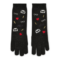 Karl Lagerfeld Paris 'Cate Pins Embroidery' Handschuhe für Damen