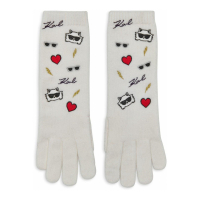 Karl Lagerfeld Paris 'Cate Pins Embroidery' Handschuhe für Damen