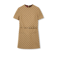 Gucci 'GG Canvas' Kleid mit kurzem Ärmeln für Damen