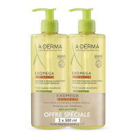 A-Derma 'Exomega Control Émollient Anti-Grattage' Shower Oil - 500 ml, 2 Pieces