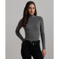 LAUREN Ralph Lauren Women's 'Metallic Ribbed' Turtleneck Sweater