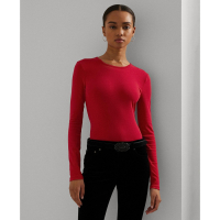 LAUREN Ralph Lauren Women's 'Slim-Fit Crewneck' Long-Sleeve T-Shirt