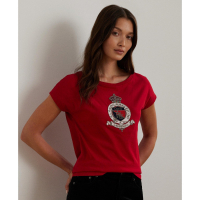 LAUREN Ralph Lauren T-shirt 'Beaded-Crest' pour Femmes