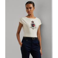 LAUREN Ralph Lauren T-shirt 'Beaded-Crest' pour Femmes