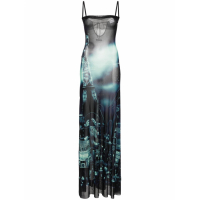 Jean Paul Gaultier Women's 'Pigalle-Print Mesh' Maxi Dress