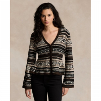 Polo Ralph Lauren Cardigan 'Geo-Stripe Peplum' pour Femmes