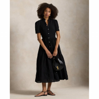 Polo Ralph Lauren Robe A-line 'Lace-Trim Voile' pour Femmes