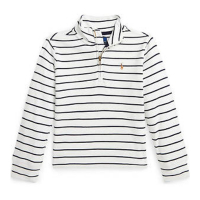 Ralph Lauren Kids Little Boy's 'Striped Cotton Quarter-Zip Pullover'