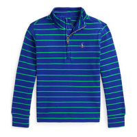 Ralph Lauren Kids Little Boy's 'Striped Cotton Quarter-Zip Pullover'