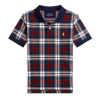 Ralph Lauren Kids Little Boy's 'Plaid Cotton Mesh Polo Shirt'