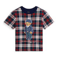 Ralph Lauren Kids Little Boy's 'Polo Bear Plaid Cotton Jersey T-Shirt'