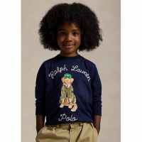 Ralph Lauren Kids Little Boy's 'Dog Printed Cotton Long Sleeve T-Shirt'