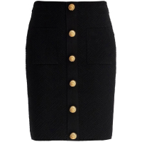 Balmain Women's 'Knitted With Embossed' Midi Skirt