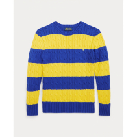 Ralph Lauren Kids Big Boy's 'Striped Cable-Knit Cotton Sweater'