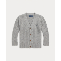 Ralph Lauren Kids Little Boy's 'Cable-Knit Cotton V-Neck Cardigan'