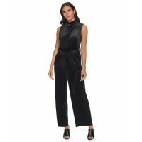 Calvin Klein 'Tie-Waist Velvet Sleeveless Jumpsuit' pour Femmes