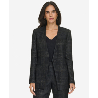 Calvin Klein 'Collarless Metallic Jacquard Blazer' pour Femmes