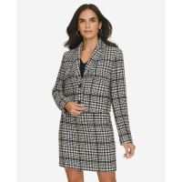 Calvin Klein 'Plaid Tweed Cropped Blazer' pour Femmes