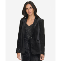 Calvin Klein 'One-Button Velvet Blazer' pour Femmes