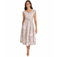 Calvin Klein 'Belted Cap-Sleeve Midi Dress' für Damen