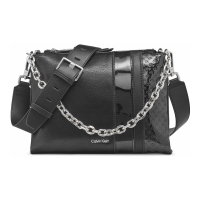 Calvin Klein 'Rain Signature Embossed Top Zipper Dual Strap Chain Crossbody' für Damen