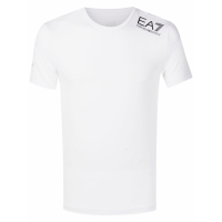 EA7 Emporio Armani T-shirt 'Logo-Print Crew-Neck' pour Hommes