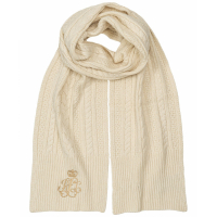 LAUREN Ralph Lauren Women's 'Cable with Direct Embroidery and Stones' Scarf