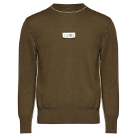 MM6 Maison Margiela Pull 'Fine-Knit Contrasting-Trim' pour Hommes