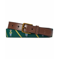 Polo Ralph Lauren 'Polo Bear Leather-Trim' Gürtel für Herren